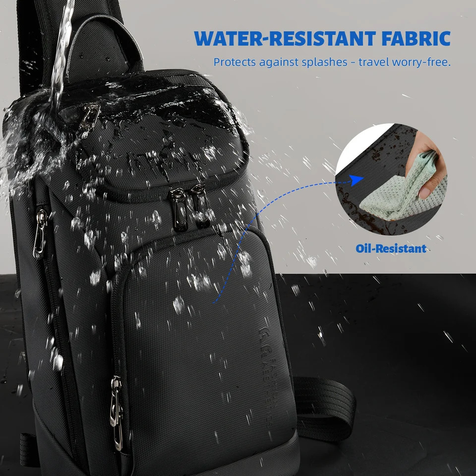 HK Business Crossbody Bag For Men Portable Shoulder Messenger Bags Male Waterproof Travel Short Trip Chest 11 Inch iPad 251014