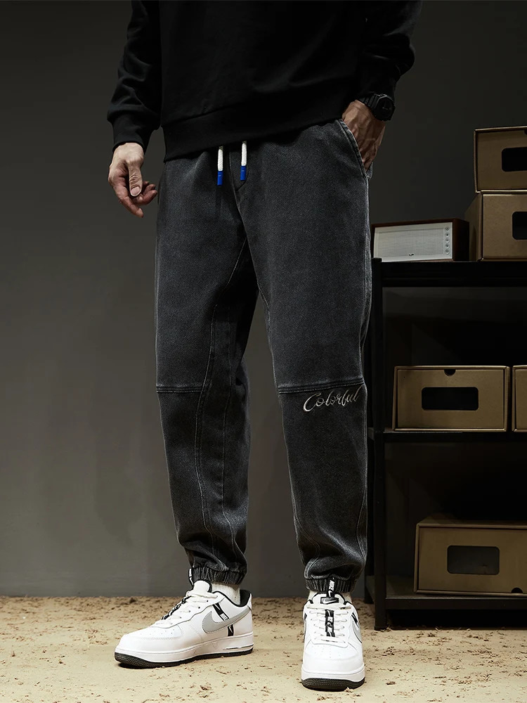 Autumn Baggy Jeans Men Streetwear Denim Jogger Pants Loose Fit Stretch Cargo Trousers 251017
