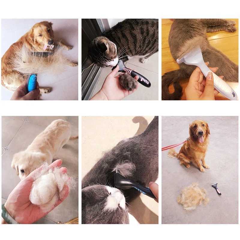 Pet Dog Brush Hair Removal Cat Brush Comb For Dogs Cats Long Short Hair Deshedding Trimmer Pet Grooming Tools Dog Supplies C2510214