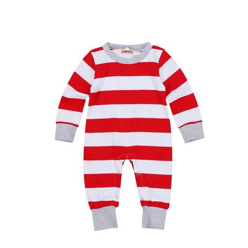Christmas Family Matching Pajamas Set Mother Kids Stripe Clothes Baby Girl Rompers Xmas Sleepwear Mommy Daddy Kids Nightwear L2510215FD6