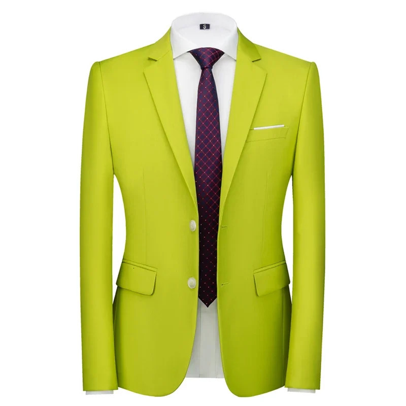 16 Colors Suit Jacket 2025 Men Slim Fit Business Blazers Jacket Formal Office Casual Slim Fit Blazer 6XL Big Size Formal Blazers 251021
