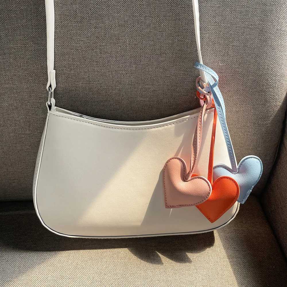 Fashion PU Leather HeartShaped Key Chain Cotton Peach Heart Bag Pendant Car Bag Accessories Key Ring Wholesale Jewelry W251021