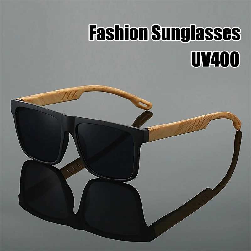 Fashion Wooden Bamboo Sunglasses for Men Women Vintage UV400 Protection Sun Glasses Unisex Square Frame Driving Shades Eyewear J251114