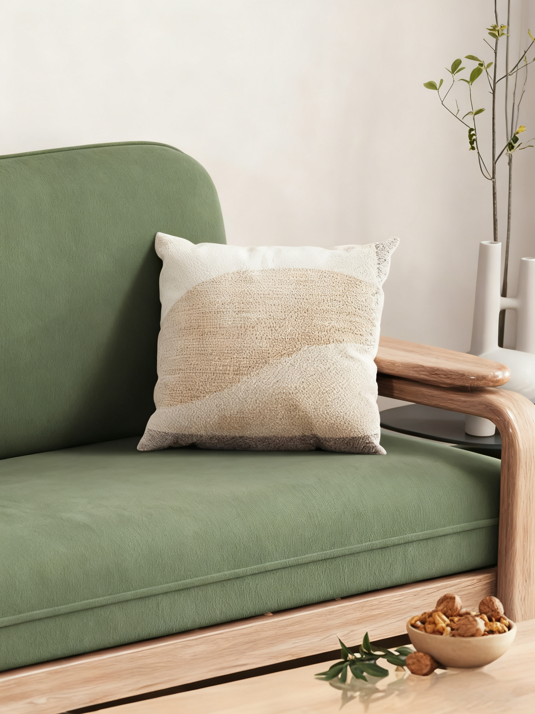 Elegant Furniture: High-Quality Wood-Built Living Room Settee