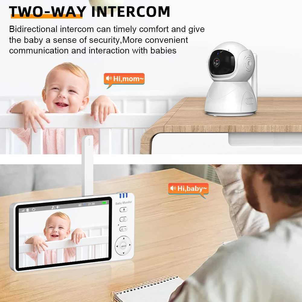 5IPS Video Baby Monitor With Pan Tilt Child Camera Wireless 2Way Audio Night Vision Security Babysitter VOX Wake Up USB Charge J251121