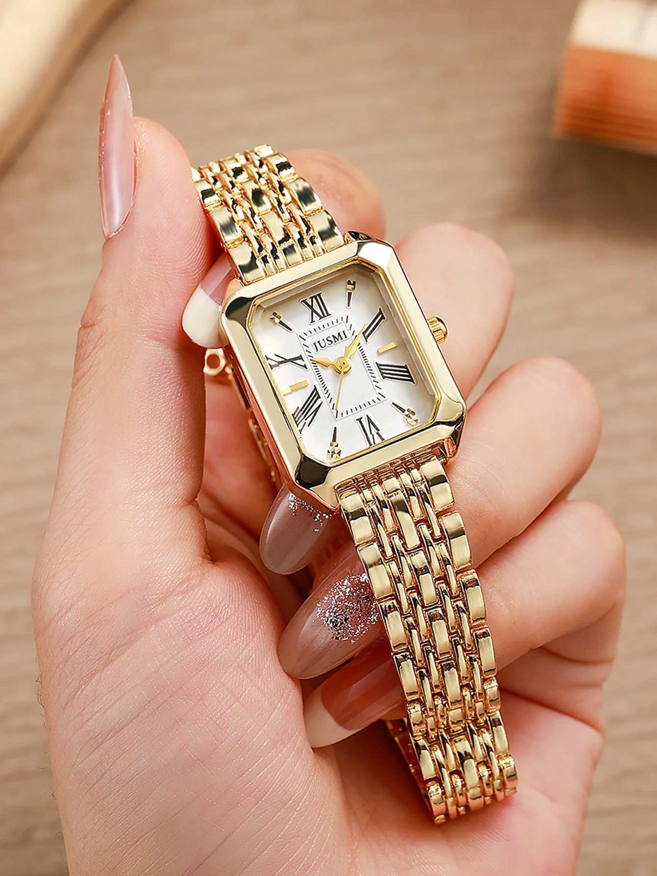 Fashionable Square Metallic Steel Band Quartz Womens for Christmas and Halloween GiftsXJ251021