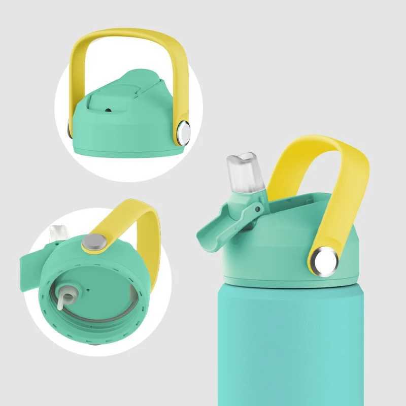 Childrens Fashion aron Water Cup Thermos Cup Cute Childlike Fun with Handle Portable Antidrop Silicone Cover Water Cup Y251021