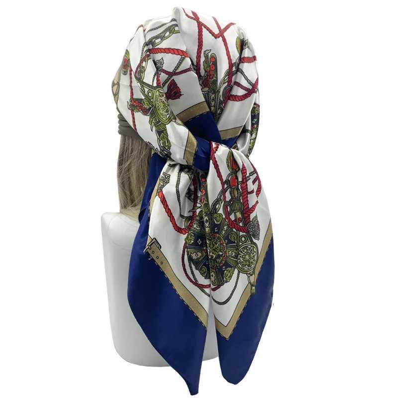 9090cm Wen Square Silk Scarf Luxury Brand Large Shawl Neckerchi Print band Fa Foard Bandana Wraps Hijab ScarvesW251021