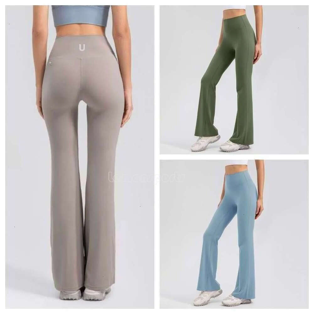 10A Women's Yoga Flared luluity lemonism Pants Summer leggings High Waist Slim Fit Belly Bell-bottom luluity lemonism leggings gym set