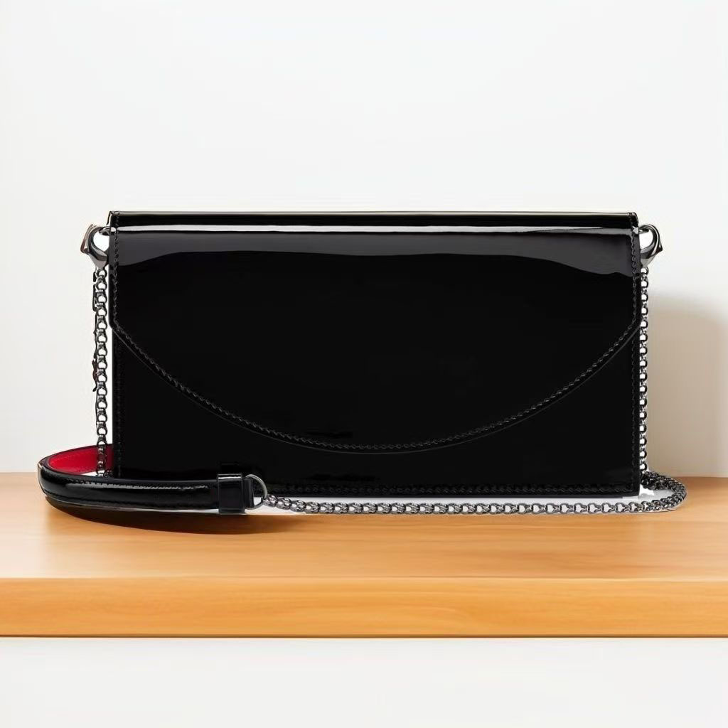 Fashion Luxury Women rivet bag embossed holding envelope shoulder bag street trend head genuine leather purse bags Girls Party Wallets red bottoms bag cl Evening Bag