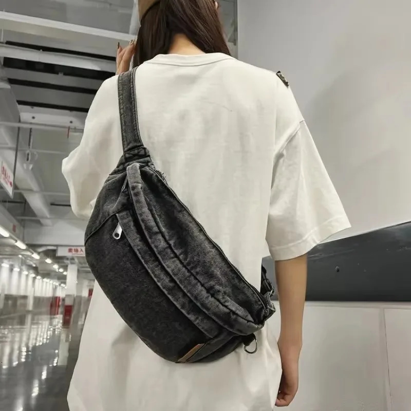 Sewing Thread Denim Zipper Ladies Waist Packs Youth Female Crossbody Bags on Sale Bolsas Para Mujeres 251017