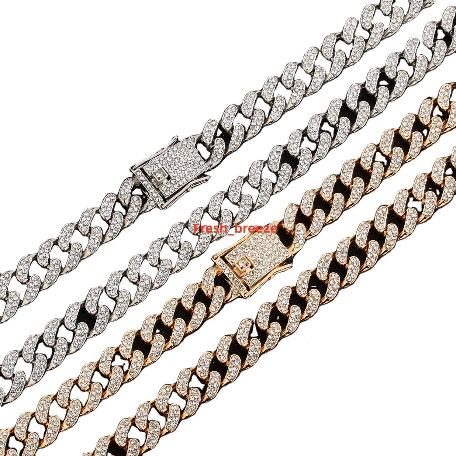 High Quality Cuban Hip Hop Jewelry VVS Moissanite Ice Out Cuban Chain Necklace Men Women Fashion Jewelry Suitable for Party