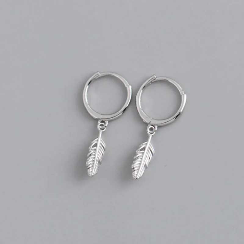 VENTFILLE 925 Sterling Silver Hot Sale Korean Feather Earrings Simple Temperament Exquisite Hot Semale Sexy Jewelry Gift J251021