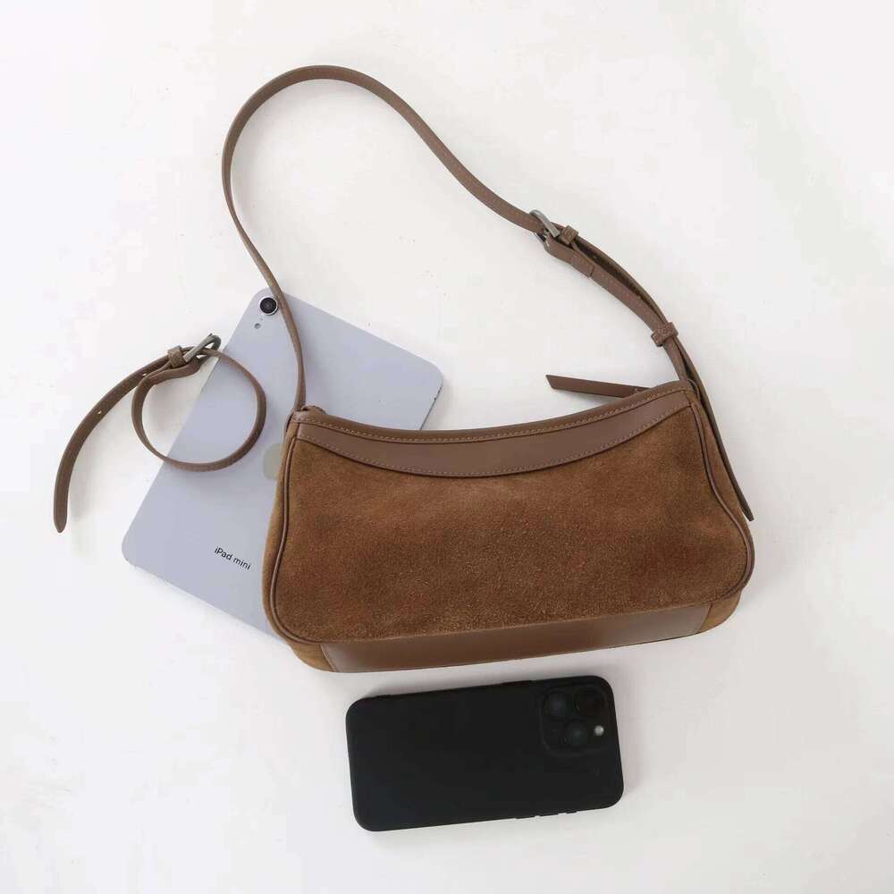 Leopard Print Suede Underarm Shoulder Bag 2025 New Vintage Crossbody Purse For Women Simple Fashion Handbag