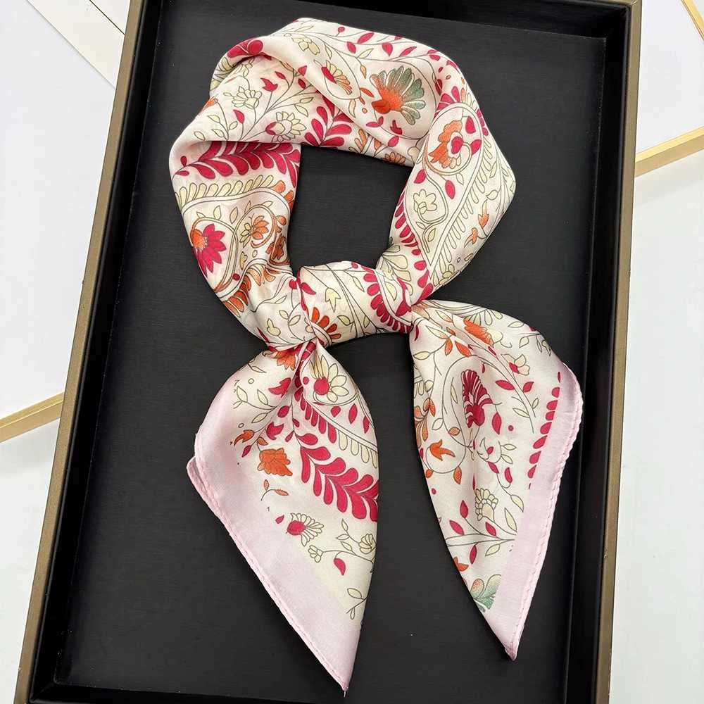 luxury brand 70x70cm Women Multifunction Silk Scarf Elegant Horse Printed Casual Satin Small Square Wraps Scarves Shawl Bandana W251021