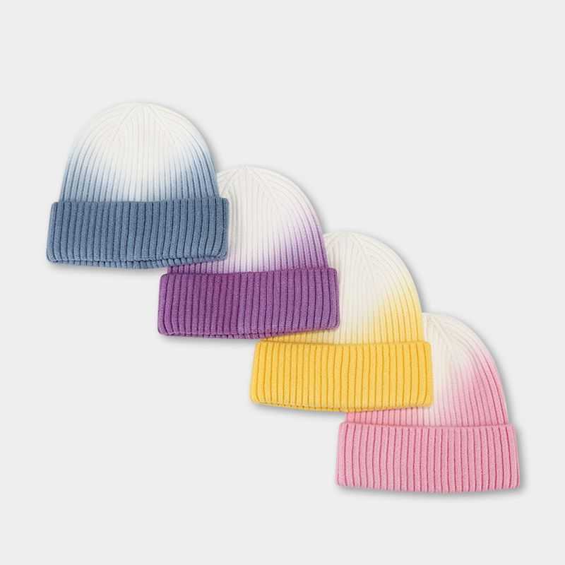 Fashion Knitted Hat for Women Trendy Rolled Edge Woolen Autumn Winter Outdoor Warm Ear Protection Hat H251020