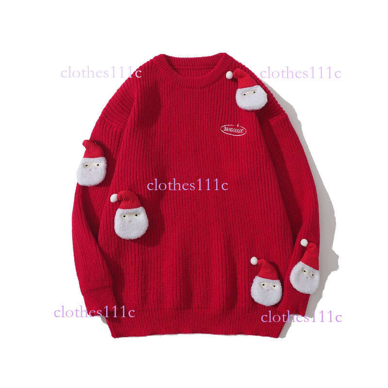 Autumn Winter Of The Zodiac Red Sweater For Men And Women Celebrating New Year Rabbit
