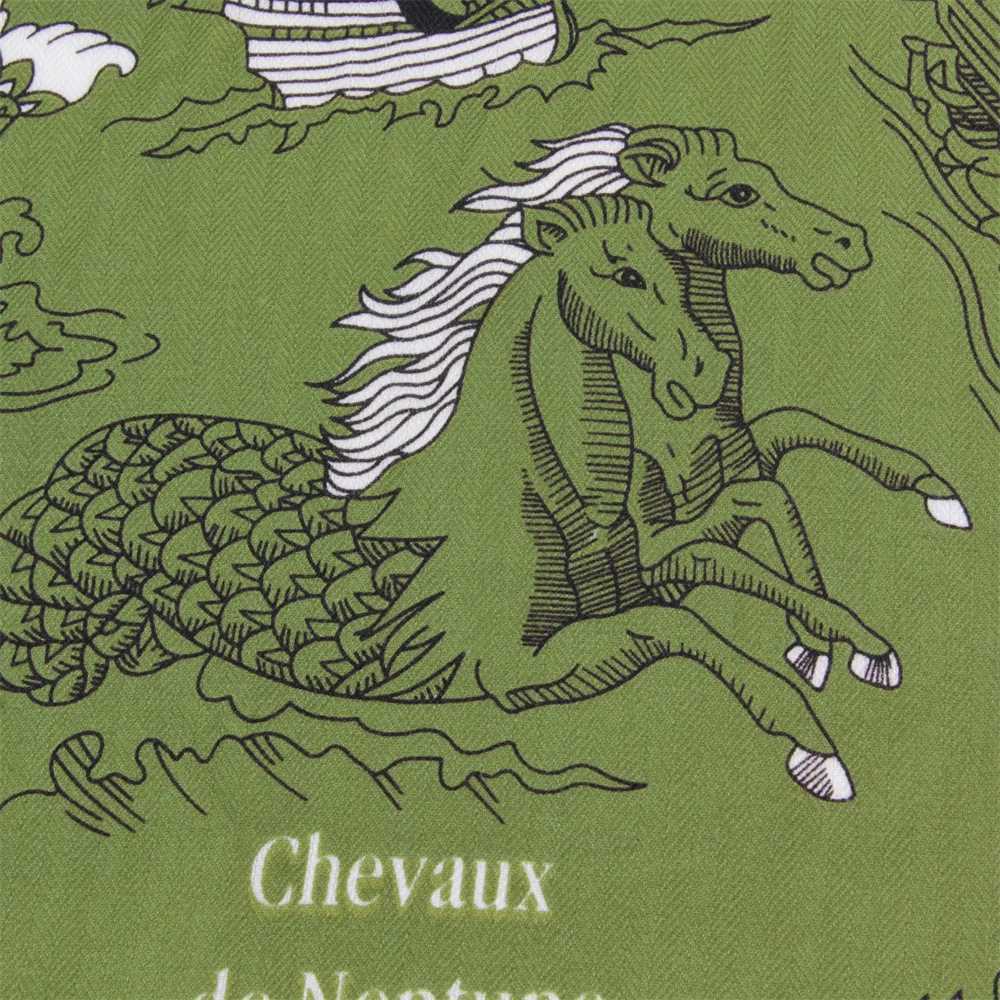 POBING 30 Silk 70 Cashmere Scarf Wen Hand Rold Horse Print Square Scarves Wraps Bandana Big Hijabs Fa Foard 135CMW251021