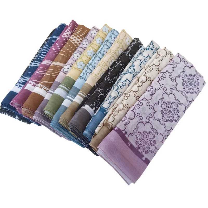 73Colors Malaysia Tudung Bawal Flower Print Hijab New Design Headscarf Premium Cotton Voile Soft Fashion Muslim Square Scarf W251021