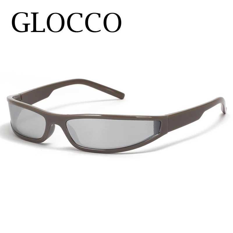 Narrow Rectangle Y2K Sunglasses 2025 Luxury Brand Punk Wrap Arou785 J251114