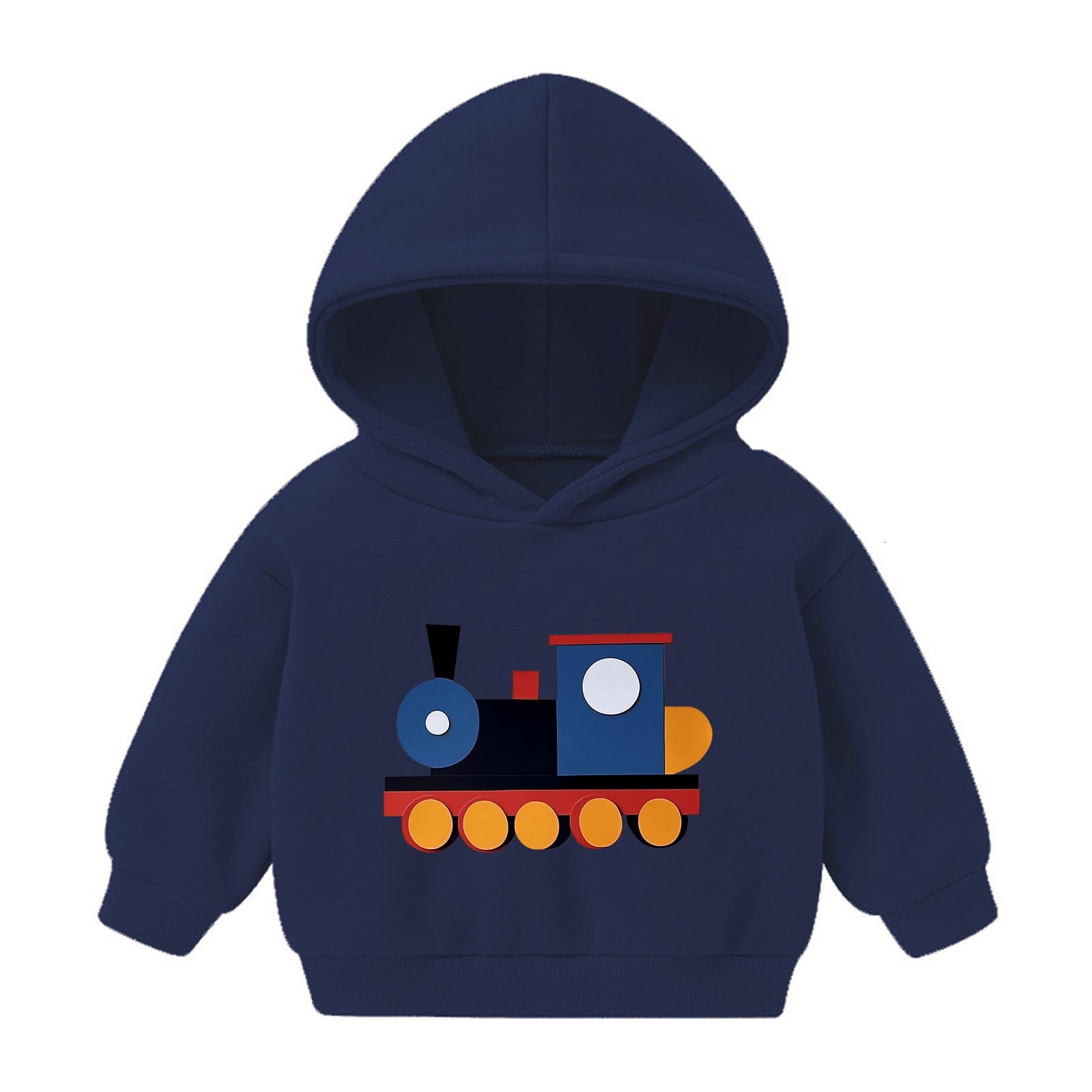 New European and American fashion children's hooded sweatshirt suitable for young children and children's wool pullover casual jacket top