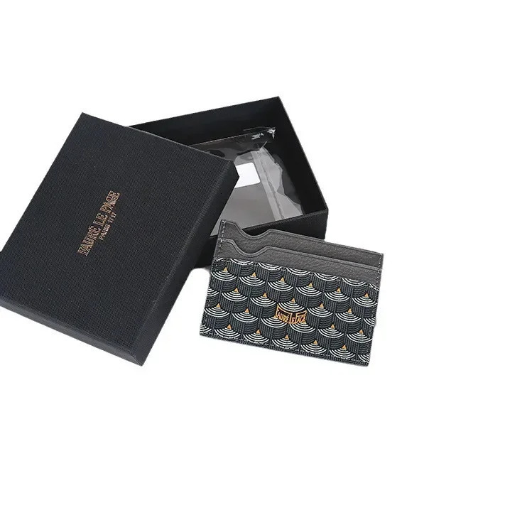 fish scale pattern printed wallet genuine leather card holder canvas coin purse small bag for men and women 251013