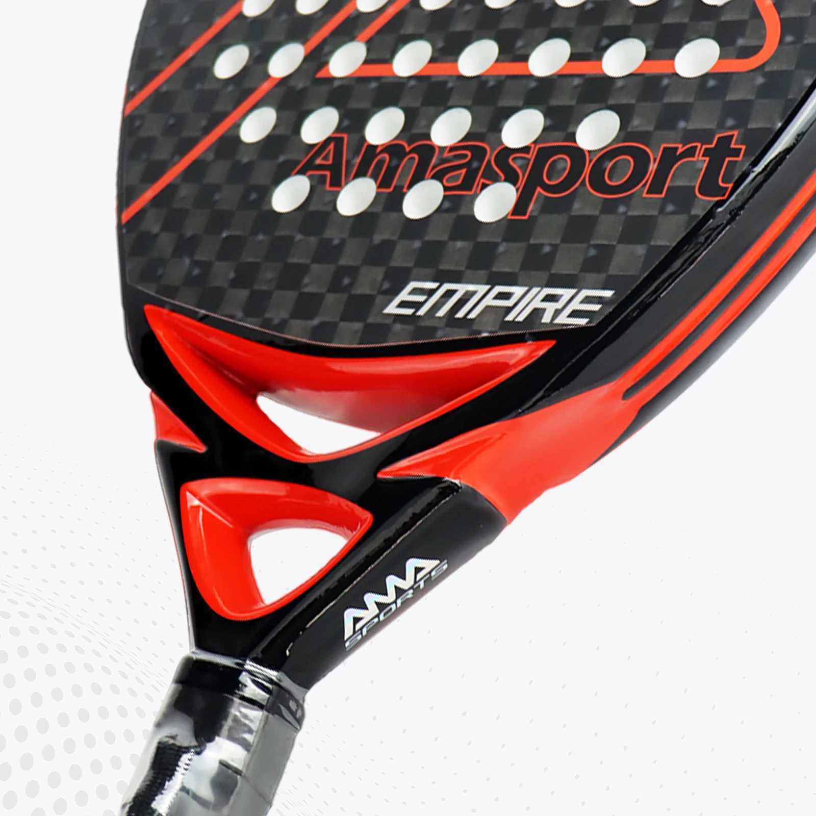 AMA SPORT Padel Racket 3K2K8K Carbon Fiber Adult Water Drop Professional Soft EVA Surface High Balance Sports Paddl W251021