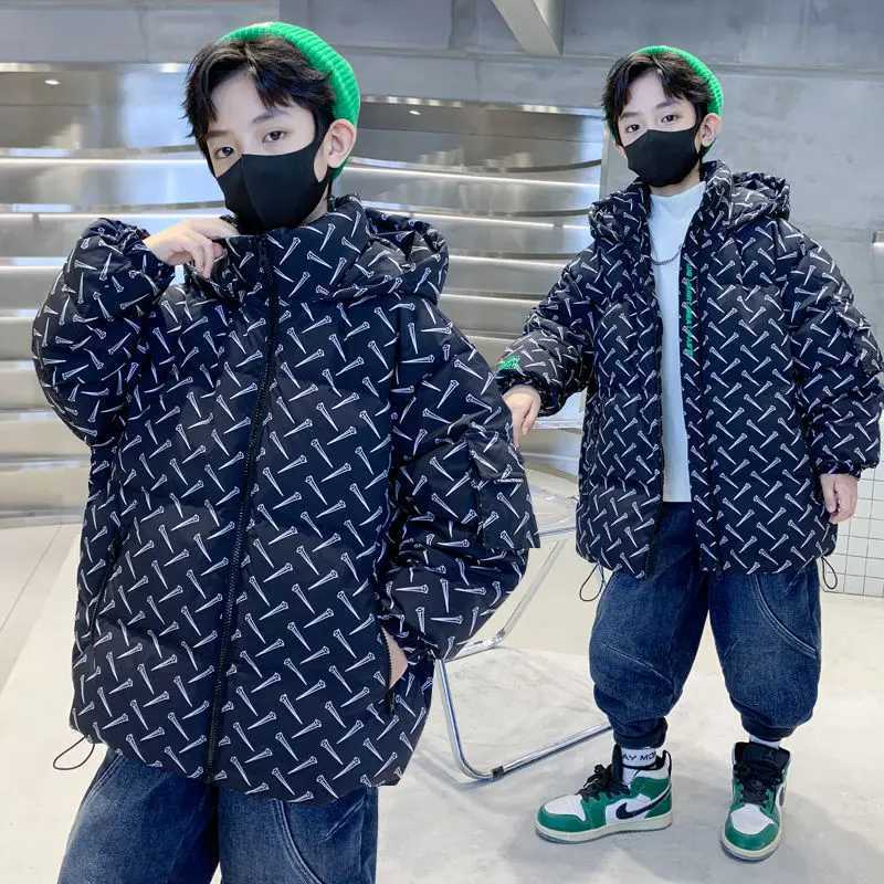 2025 Winter New Boys CottonPadded Coat for Kids Warm Thickened Down Jacket Winter Outerwear for Big Toddler BoysT251021