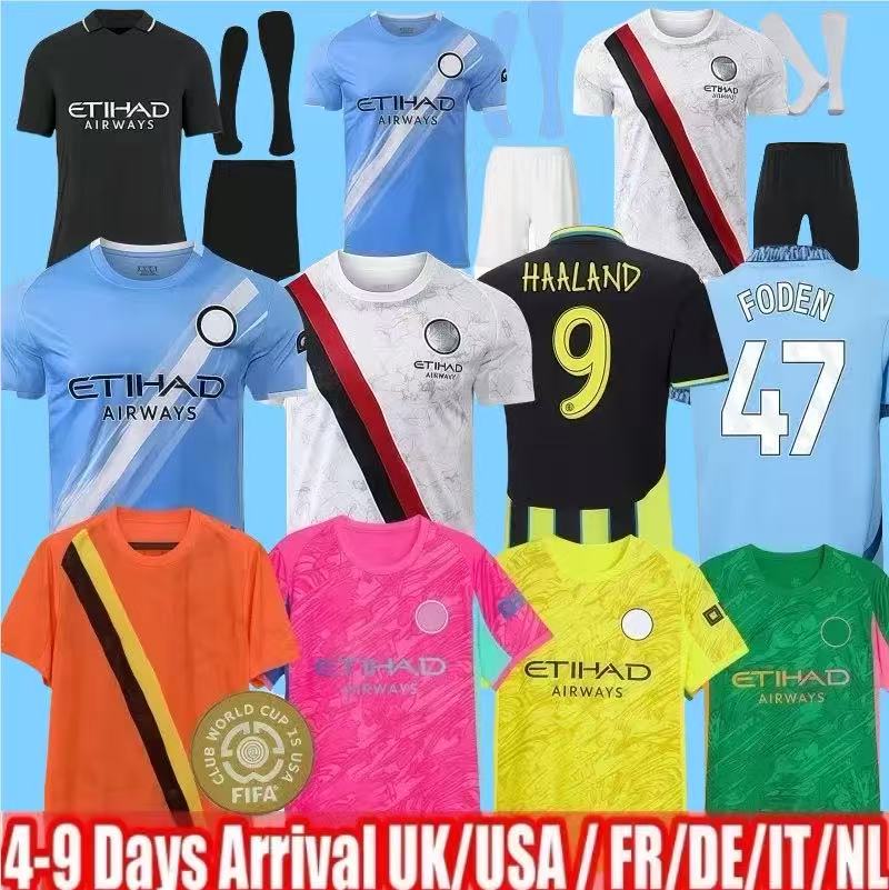 24 25 26 HAALAND soccer jerseys FODEN MARMOUSH DOKU MARMOUSH McATEE KOVACIC GVARDIOL DE BRUYNE MATHEUS N. MAN CITY NICO football shirt men kids kits sock 3XL 4XL
