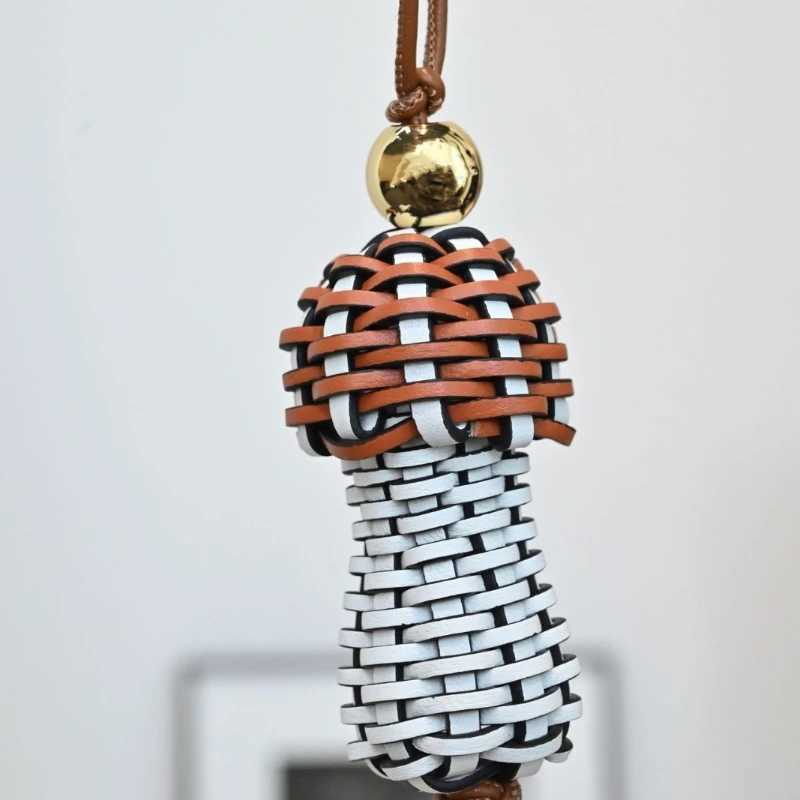 New Weaving Mushroom Ornaments Leather Bag Charm Keychain Bags Pendant Decoration High Luxury Girl Gift Bag Accessories J251121