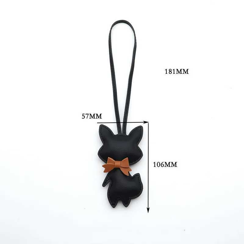 Fox Keychain PU Leather Animals Keyring Hanging Ornament Backpack Handbag Charm Gift For Men Women Bag Charms W251021
