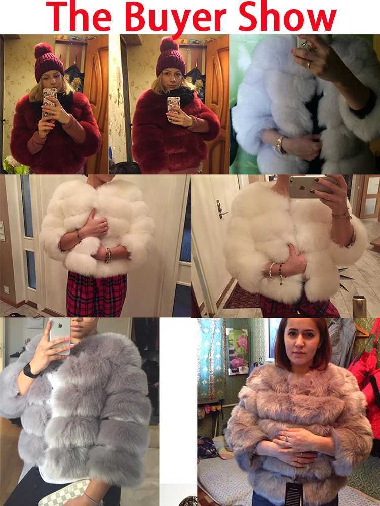 HJQJLJLS 2023 Winter New Fashion Women Faux Fur Coat Female Black Elegant Fluffy Thick Warm Artificial Fox Fur Jacket Outerwear1 Y251105