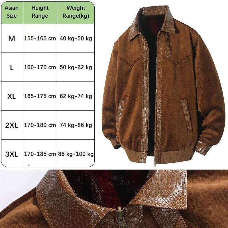 Women's Leather Fashion Two-Sided Autumn Casual Coat Reversible Double-Sided Jacket Faux Fur Plush Lining Warm Outerwear