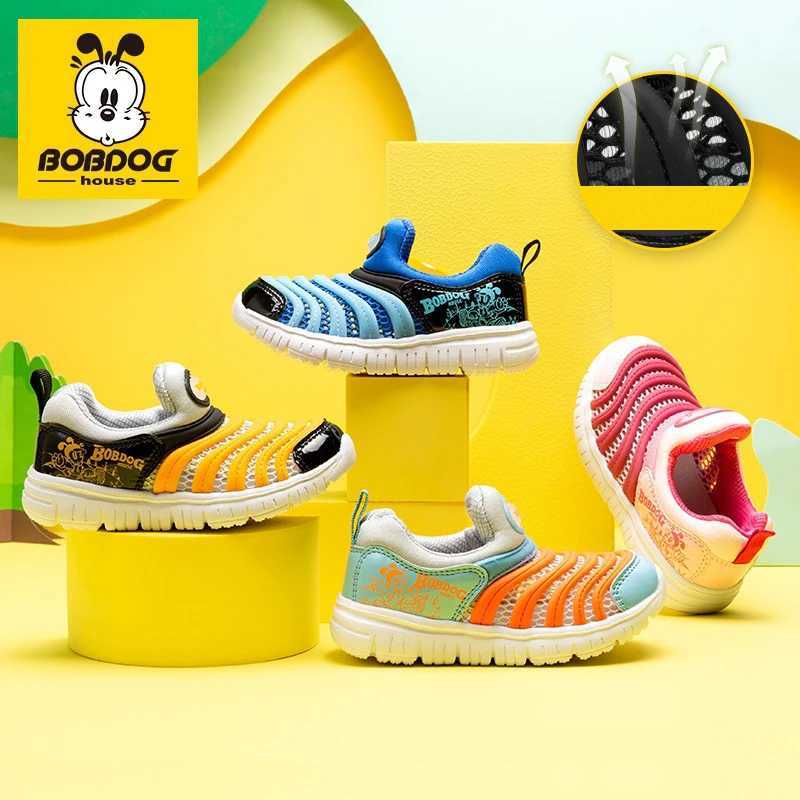 BOBDOG Caterpillar Childrens Shoes Spring and Summer 2022 New Baby Sports Shoes Soft Bottom Toddler Shoes C251021