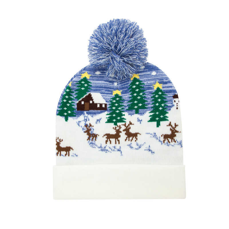 New Autumn Winter Hat Christmas Knitted Hat Fashionable Wool Hat Outdoor Warm Windproof Casual Versatile Trendy Hat H251020