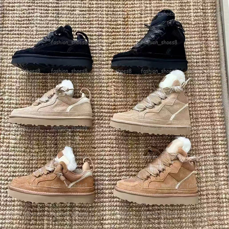 Lowmel Sneakers Trainers Designer Boots Winter Casual Shoes Highmel Womens Mens Winter Shoes Sand Genuine Leather Suede Lace-Up Outdoor Size 35-44