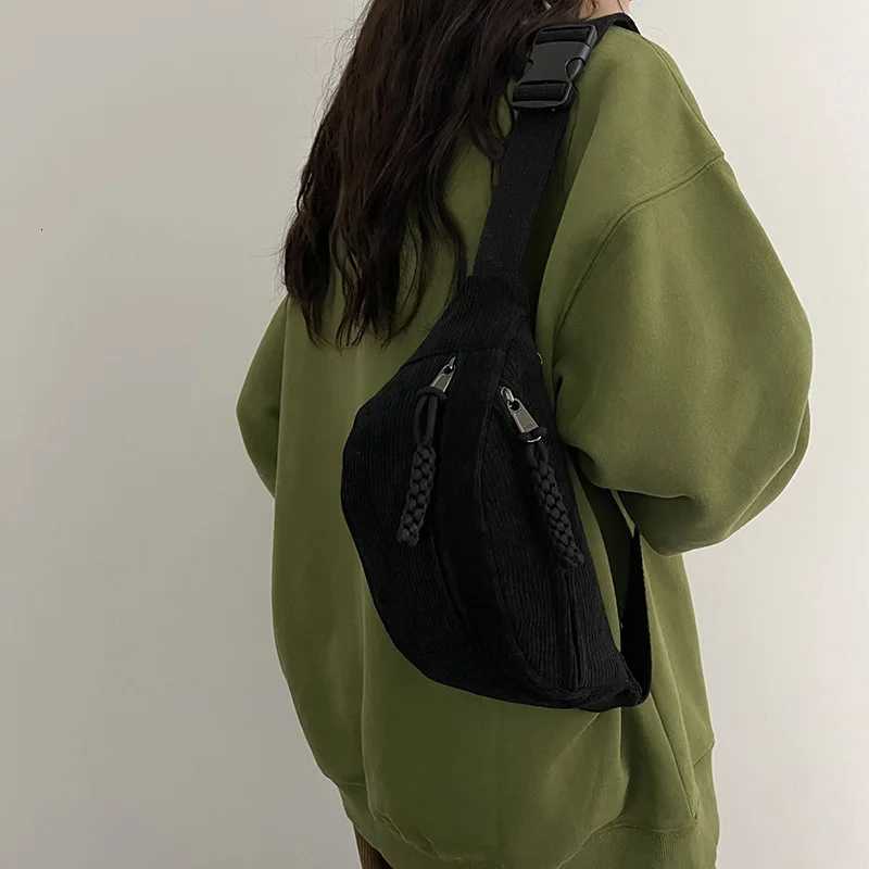 Casual Corduroy Belt Bags for Women Fashion Fanny Pack Female Banana Waist Bag Hip Purse Shoulder Crossbody Chest Bag Pocket Z251021