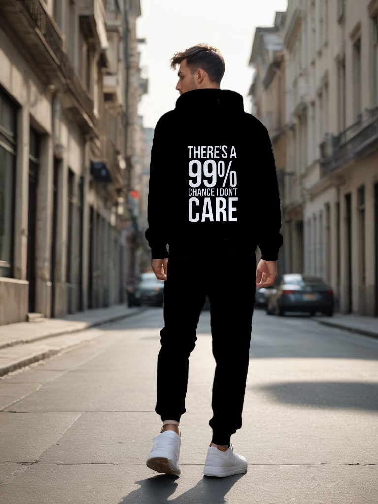 Men's Ankle-Length Knitted Hoodie Casual Outdoor Polyester Print Sweatshirt with Adjustable Drawstring Gradient Color - LMWY00163