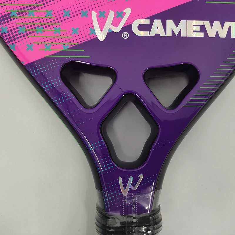 Camewin 3k Beach Tennis Racket Carbon Fiber Rough Surface 2024 New Outdoor Sports Tennis Racket Adult Use for Both Men and Women W251021