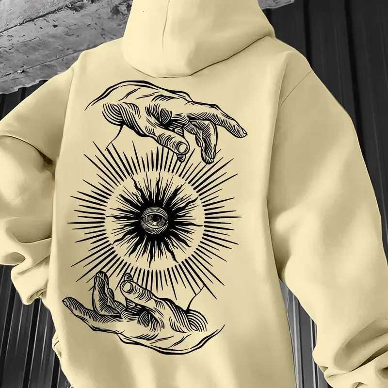 Fashionable Vintage Printed Hoodie for Men Long Sleeve Hoodies for Autumn Winter Casual Hoodie for Outdoors New Mens Clothing W251021