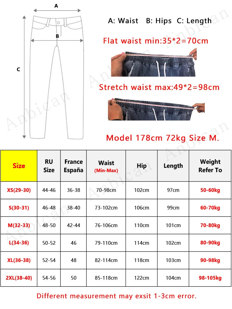 Autumn Baggy Jeans Men Streetwear Denim Jogger Pants Loose Fit Stretch Cargo Trousers 251017