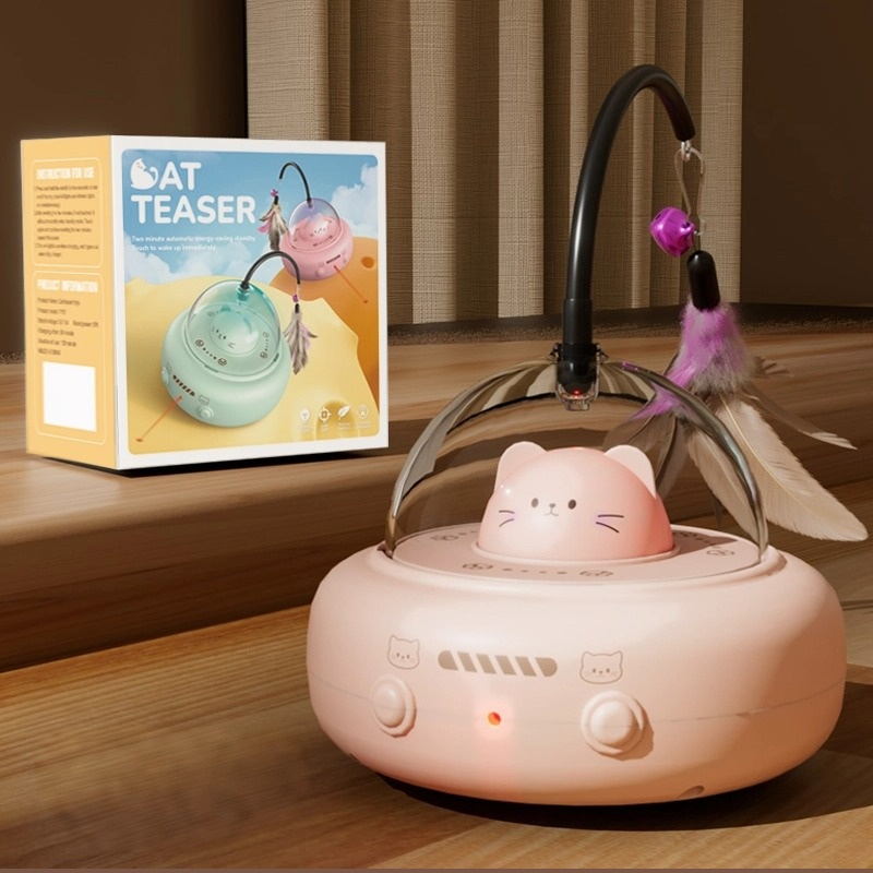 Smart Cat Toy: Self-Entertaining Feather Toy for Lazy Cat Owners