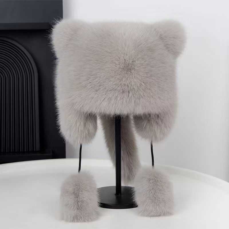 Celebrity Little Raccoon Hat Ear Protection Hat Ecofriendly Faux Fur Hat Autumn Winter New Thickened Warm Hat H251020