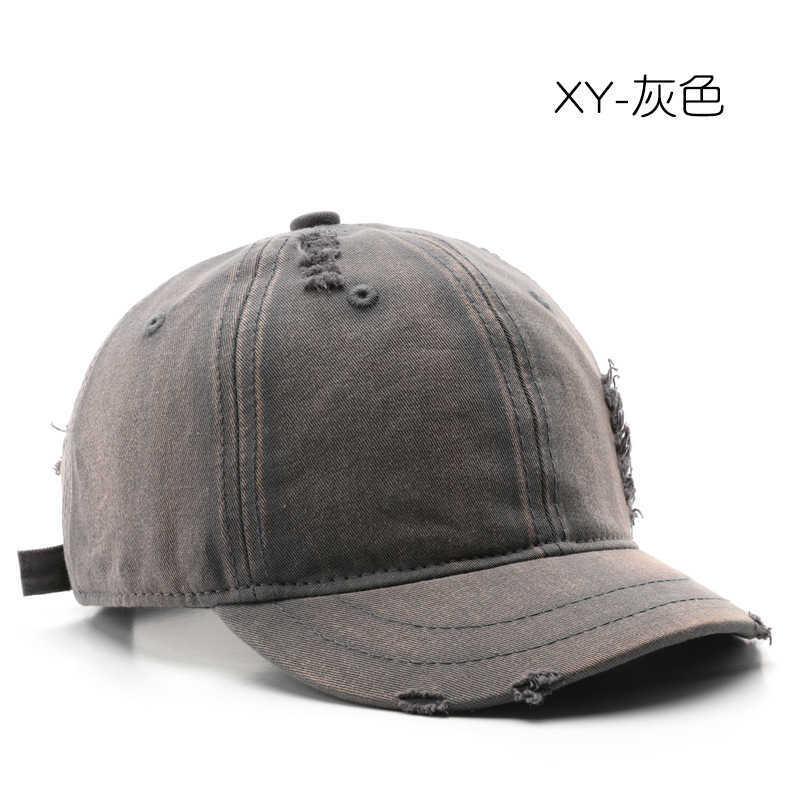 Short Brim Womens Washed Distressed Solid Color Plain Baseball Cap Outdoor Mens Sun Protection Visor Cap H251020