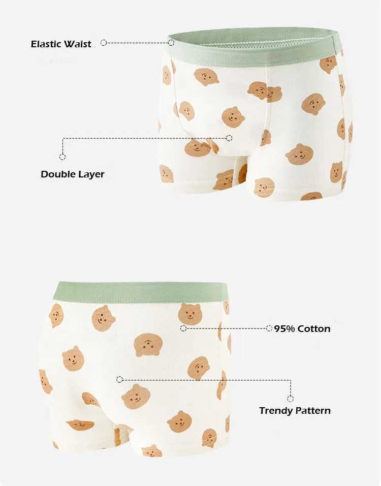 Kids Boys Underwear Spring Newest Baby Underpants Children 4pcs Cotton Briefs Boys Boxer Shorts Baby Underwear J251021