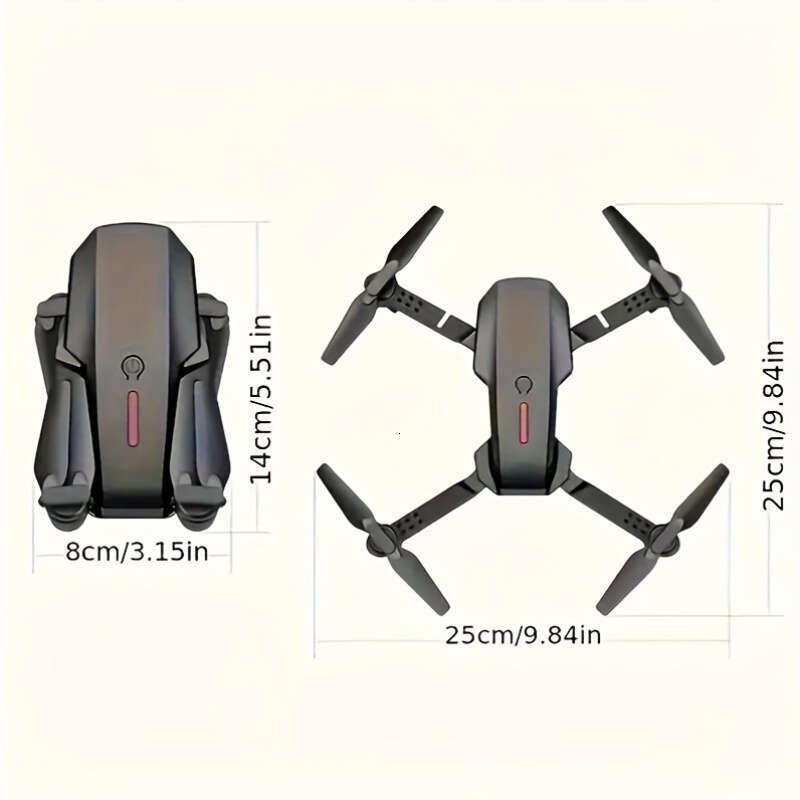 2025 New E88/E99 Dual Camera Drone - Foldable, Color Lighting, Controllable Photography, Indoor/Outdoor Beginner Friendly, Four Axis Aircraft