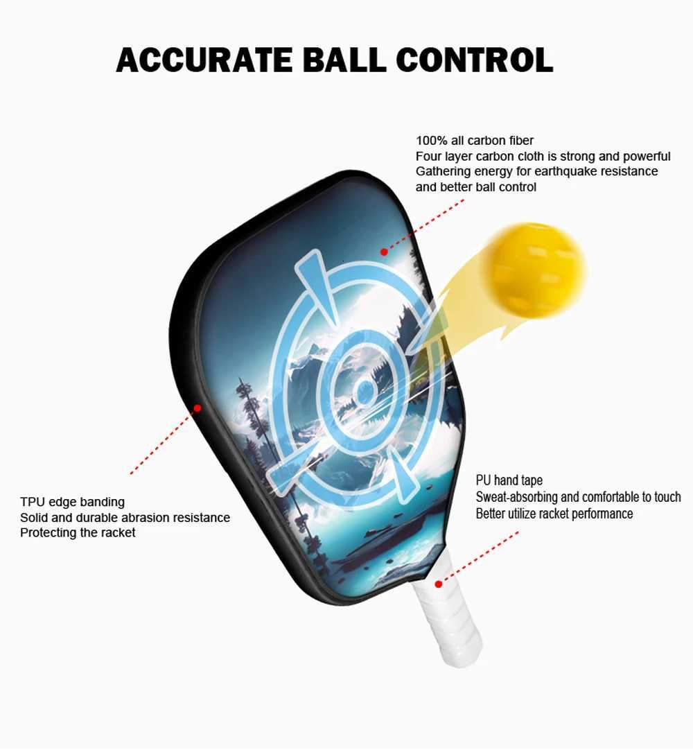 Free shipping professional carbon fiber Pickleball racket Attack training multipurpose Pick beach tennis racket picker racket W251021