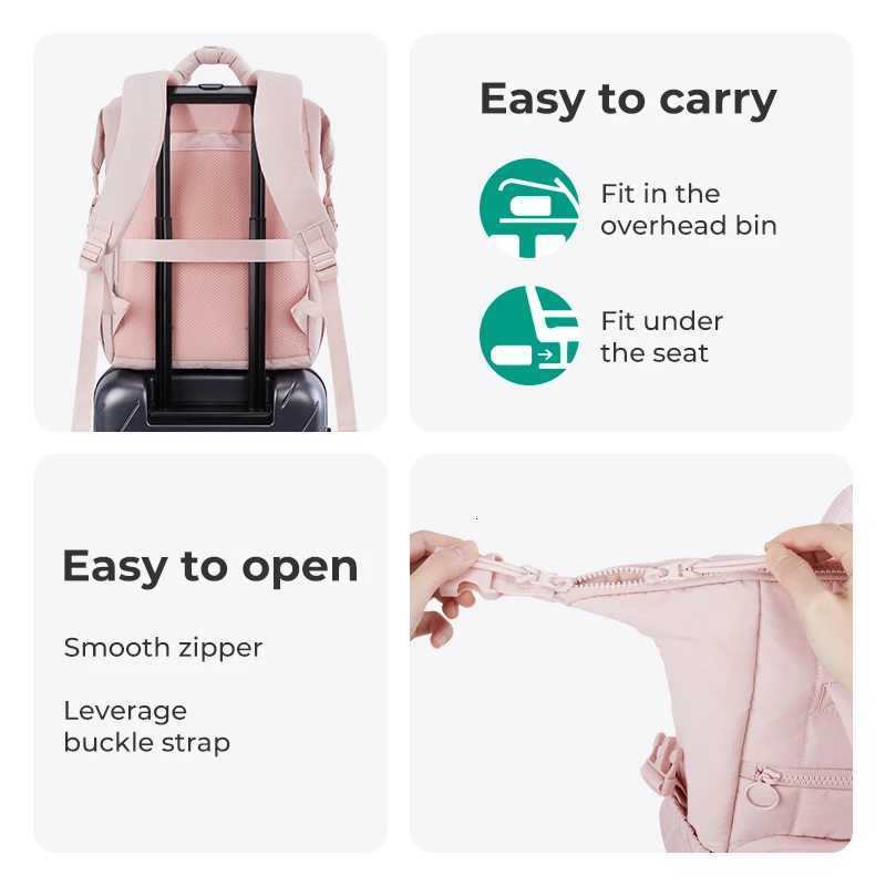 BAGSMART Backpacks for Women 156inch Laptop Backpack Waterproof Cute College Schoolbag Travel Backpack Female BagsW251020