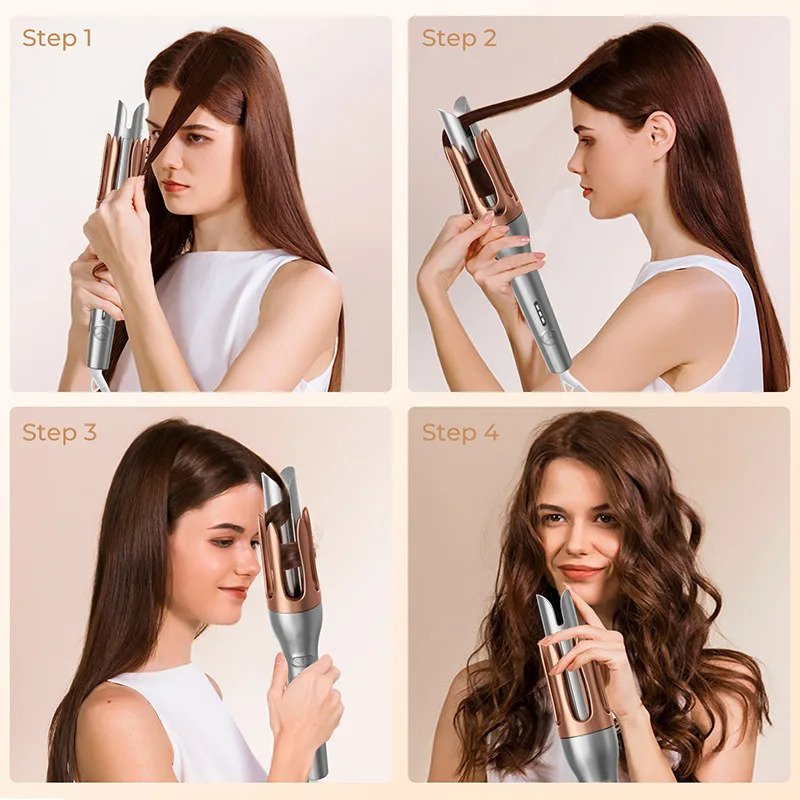 3 grades LCD display 32mm Silver Automatic Curling Iron Large Curling Female Hair Styling Tool Big Wave Salon Accessories Tool 251018