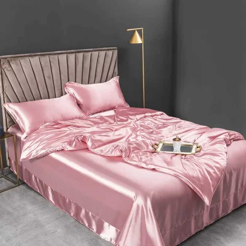 4pcs Pure Silk Bedding Sets High End Quilt Bed Cover Set Duvet Cover Bedsheet cases Natural Luxury Bedcloth Sets W251021 - view 7